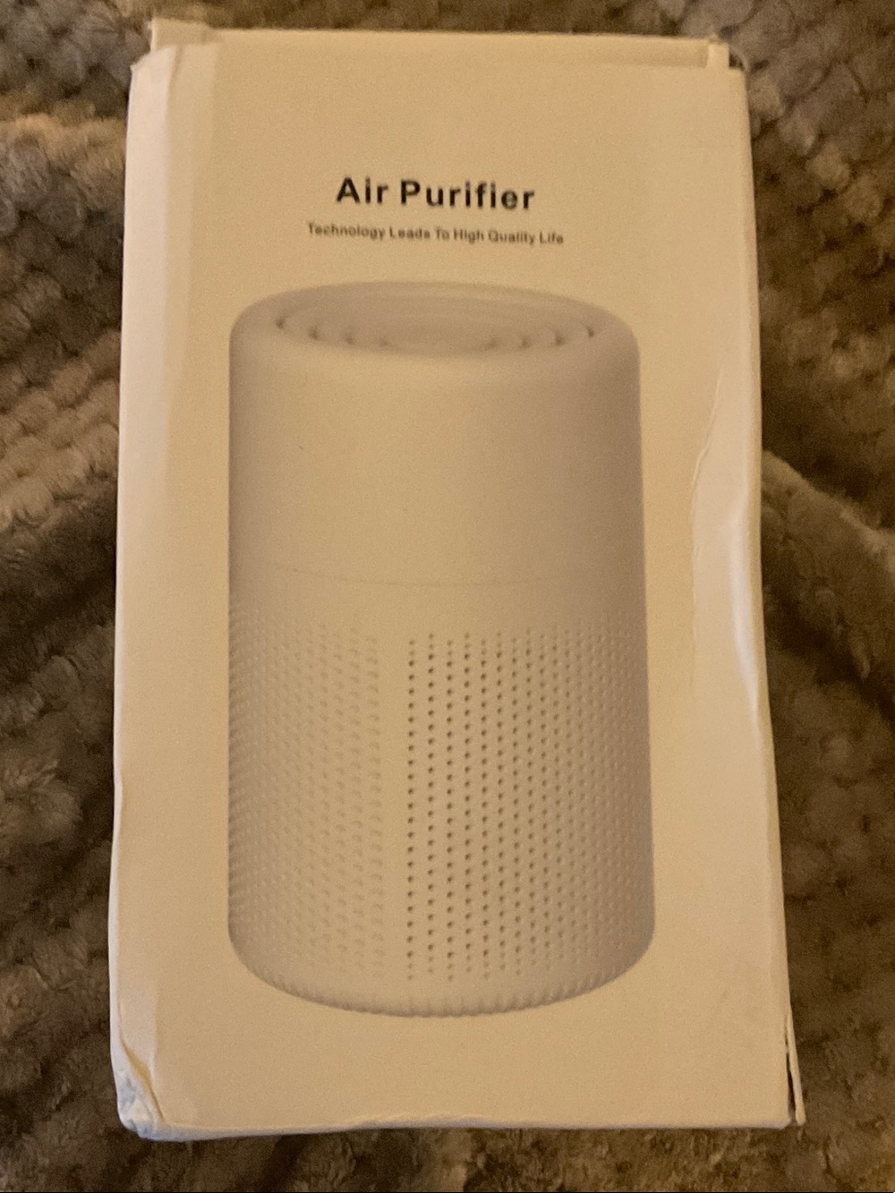 Compact White Air Purifier - Portable Personal Air Cleaner